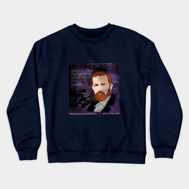 BRAM STOKER, GOTHIC WRITER OF DRACULA Crewneck Sweatshirt by CliffordHayes